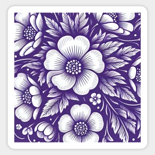 White Flowers Sticker